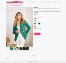 Roxanne Marie Boutique's Plain Tweed Fitted Blazer product display